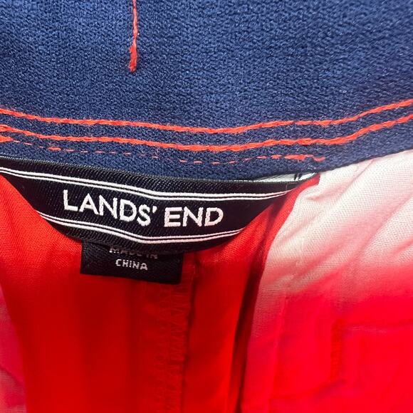 Lands End Board Shorts Boys Youth XL Orange Swim Trunks Pockets - Picture 7 of 9